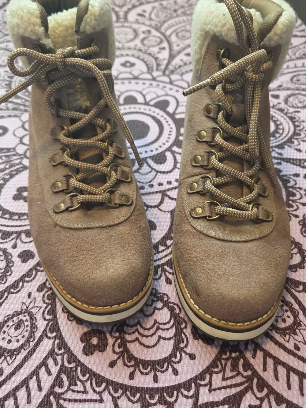 White Mountain taupe faux